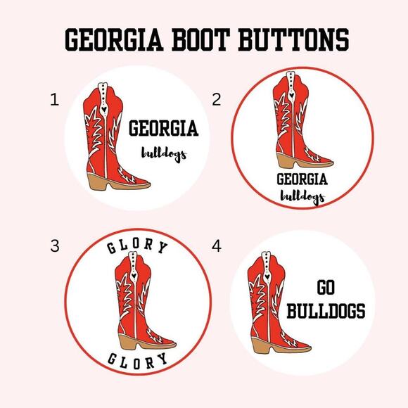 Georgia game day buttons - Picture 1 of 1